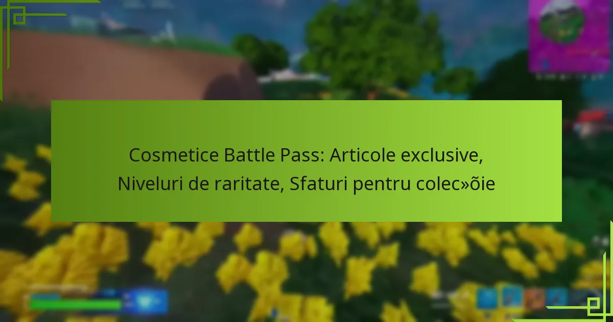 Cosmetice Battle Pass: Articole exclusive, Niveluri de raritate, Sfaturi pentru colecție