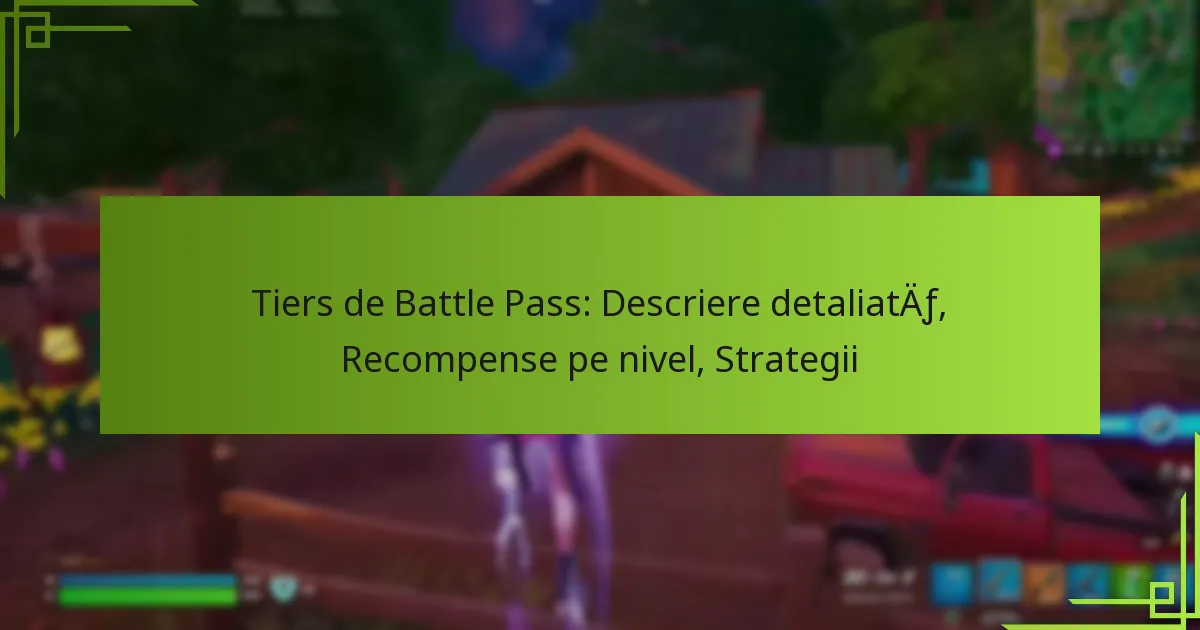 Tiers de Battle Pass: Descriere detaliată, Recompense pe nivel, Strategii