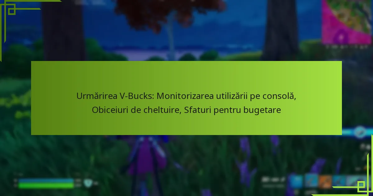 Urmărirea V-Bucks: Monitorizarea utilizării pe consolă, Obiceiuri de cheltuire, Sfaturi pentru bugetare